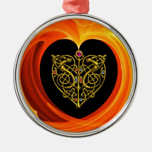 GOLDEN LEAF - CELTISCHE HART METALEN ORNAMENT (Voorkant)