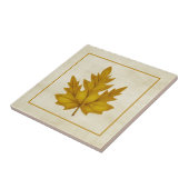 Golden Leaf Herfst Season Threaded Tegel Tegeltje (Zijkant)