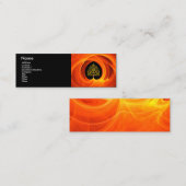 GOLDEN LEAF IN ORANJE FRACTALE ZWISSELS MINI VISITEKAARTJE (Voorkant / Achterkant)