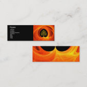 GOLDEN LEAF IN ORANJE FRACTALE ZWISSELS MINI VISITEKAARTJE (Voorkant / Achterkant)