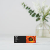 GOLDEN LEAF IN ORANJE FRACTALE ZWISSELS MINI VISITEKAARTJE (Staand voorkant)