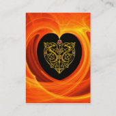 GOLDEN LEAF IN ORANJE FRACTALE ZWISSELS VISITEKAARTJE (Achterkant)