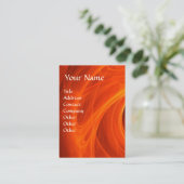 GOLDEN LEAF IN ORANJE FRACTALE ZWISSELS VISITEKAARTJE (Staand voorkant)