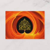 GOLDEN LEAF IN ORANJE FRACTALE ZWISSELS VISITEKAARTJE (Achterkant)