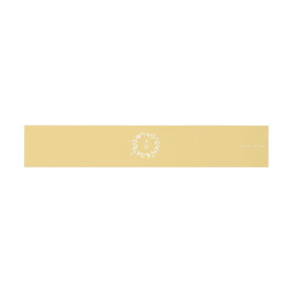 Golden Leaf Invitation Belly Band Uitnodigingen Wikkel