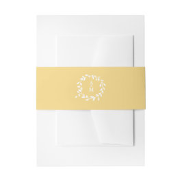 Golden Leaf Invitation Belly Band Uitnodigingen Wikkel