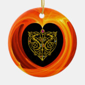 GOLDEN LEAF KERAMISCH ORNAMENT (Voorkant)