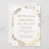 Golden Leaf Krans 50ste Jubileum Kaart (Voorkant)