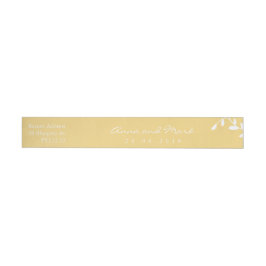 Golden Leaf Long Label Omwikkelbaar Adreslabel