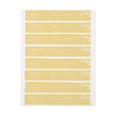 Golden Leaf Long Label Omwikkelbaar Adreslabel (Vel)