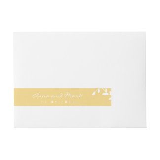 Golden Leaf Long Label Omwikkelbaar Adreslabel