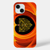 GOLDEN LEAF MET CELTISCHE KNOTEN, zwart Oranje gee Case-Mate iPhone Case (Achterkant)