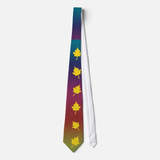 Golden Leaf met regenboog - Stropdas (Voorkant)