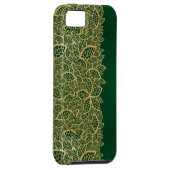 Golden leaf op groene achtergrond Case-Mate iPhone case (Back/Rechts)