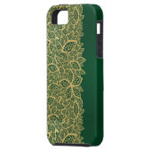 Golden leaf op groene achtergrond Case-Mate iPhone case (Achterkant Links)