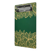 Golden leaf op groene achtergrond mini klembord (Angled2)
