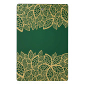 Golden leaf op groene achtergrond mini klembord (Achterkant)