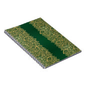 Golden leaf op groene achtergrond notitieboek (Rechterzijde)