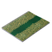 Golden leaf op groene achtergrond notitieboek (Linkerzijde)