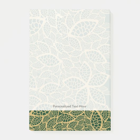 Golden leaf op groene achtergrond post-it® notes (Voorkant)