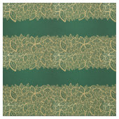 Golden leaf op groene achtergrond stof (Swatch)