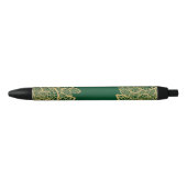 Golden leaf op groene achtergrond zwarte inkt pen (Voorkant)