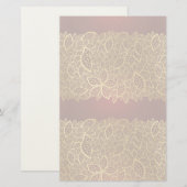 Golden leaf op rode achtergrond briefpapier (Voorkant / Achterkant)