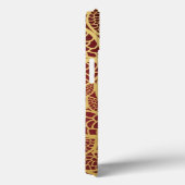 Golden leaf op rode achtergrond Case-Mate iPhone case (Achterkant / Rechts)