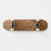 Golden leaf op rode achtergrond persoonlijk skateboard (Horizontaal)