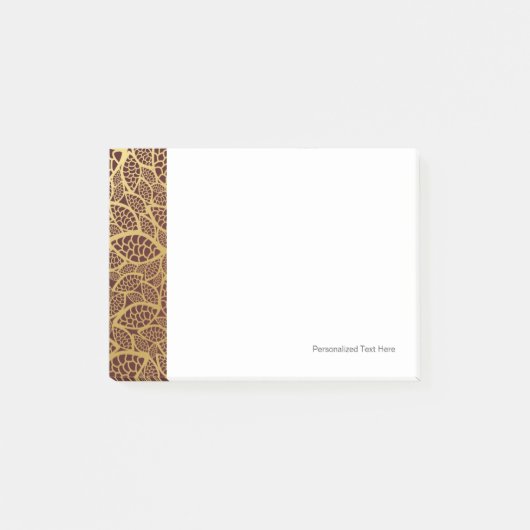 Golden leaf op rode achtergrond post-it® notes (Voorkant)