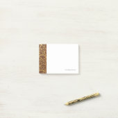 Golden leaf op rode achtergrond post-it® notes (Op bureau)