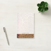 Golden leaf op rode achtergrond post-it® notes (Kantoor)