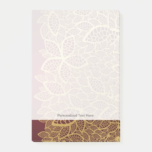 Golden leaf op rode achtergrond post-it® notes (Voorkant)