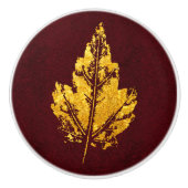 Golden Leaf over Bourgogne - kabinetknop Keramische Knop (Voorkant)