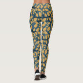 Golden Leaf Pattern Leggings (Achterkant)