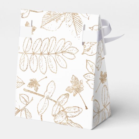 Golden Leaf Pattern Wedding ID655 Bedankdoosjes (Achterkant)