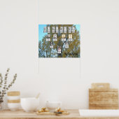 Golden Leaf Photo Family Tree 4 Generation Poster (Keuken)