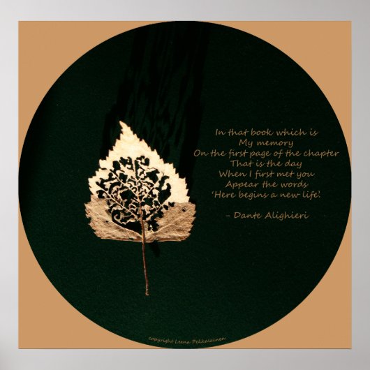 Golden Leaf Poster (Voorkant)