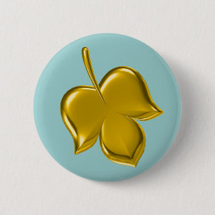GOLDEN LEAF RONDE BUTTON 5,7 CM