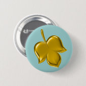 GOLDEN LEAF RONDE BUTTON 5,7 CM (Voorkant /achterkant)