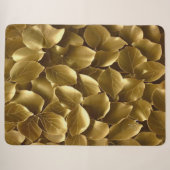 Golden Leaf Sherpa Deken (Voorkant (horizontaal))
