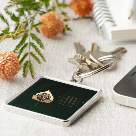 Golden Leaf Sleutelhanger (Zijkant)