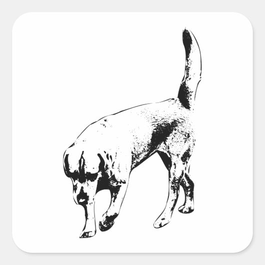 Golden Leaf Tracker Vierkante Sticker (Voorkant)
