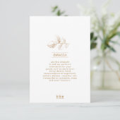 Golden Leaf Wedding Details 2 ID655 Informatiekaartje (Staand voorkant)