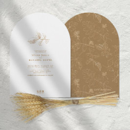 Golden Leaf Wedding Gold Arch ID655 Kaart