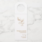 Golden Leaf Wedding ID655 Flessenhanger (Voorkant)