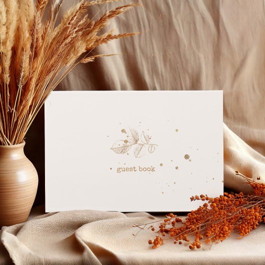 Golden Leaf Wedding ID655 Gastenboek