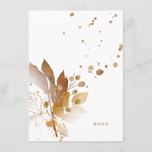 Golden Leaf Wedding ID655 Menu (Achterkant)