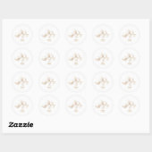 Golden Leaf Wedding ID655 Ronde Sticker (Vel)
