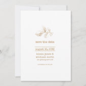 Golden Leaf Wedding ID655 Save The Date (Voorkant)